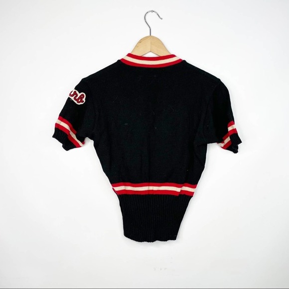 Lasley Knitting Co. Seattle Cheerleading Vintage Pep Squad Short Sleeve Sweater - Picture 3 of 7